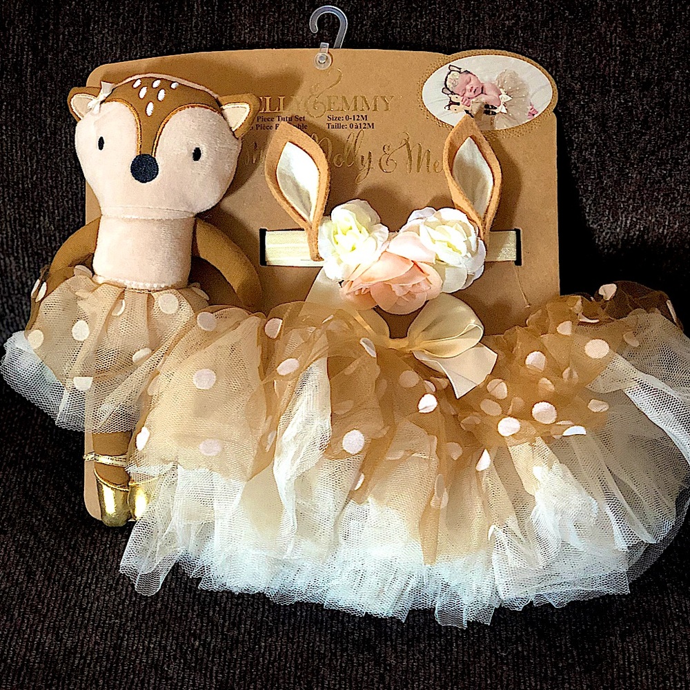New💕 Infant 3 piece Tutu set 🦌 size 0-12 months 📷 PHOTO PROP OUTFIT